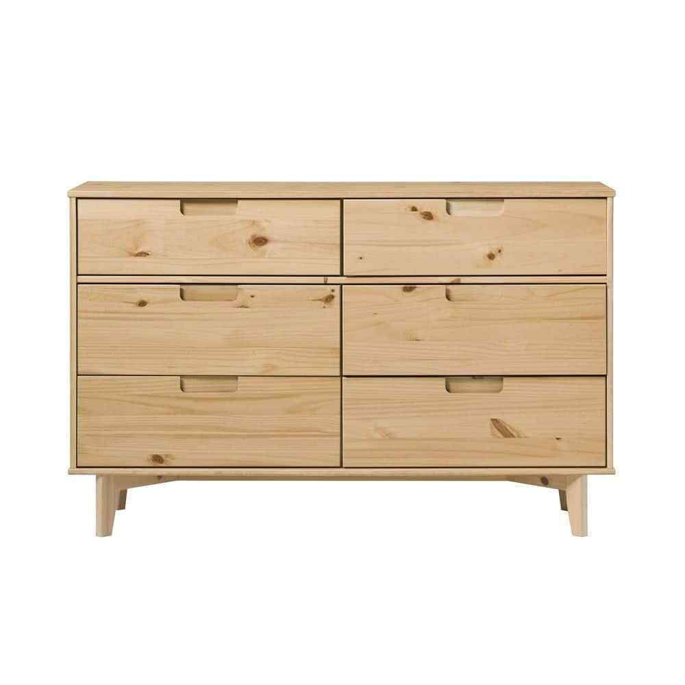 Retro Solid Wood 6-Drawer Dresser